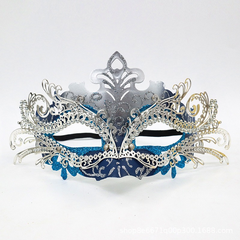 Ventas transfronterizas máscaras de hierro forjado de plástico de alta calidad máscaras de maquillaje de plástico pintadas máscaras de carnaval