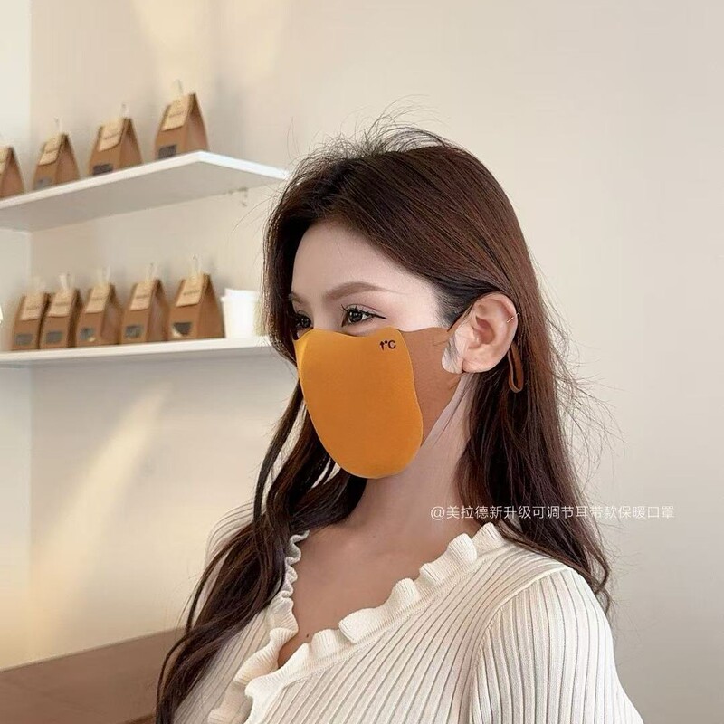 美拉德可调节保暖口罩立体高颜值骑行防寒厚百搭显脸小护眼角面罩|undefined