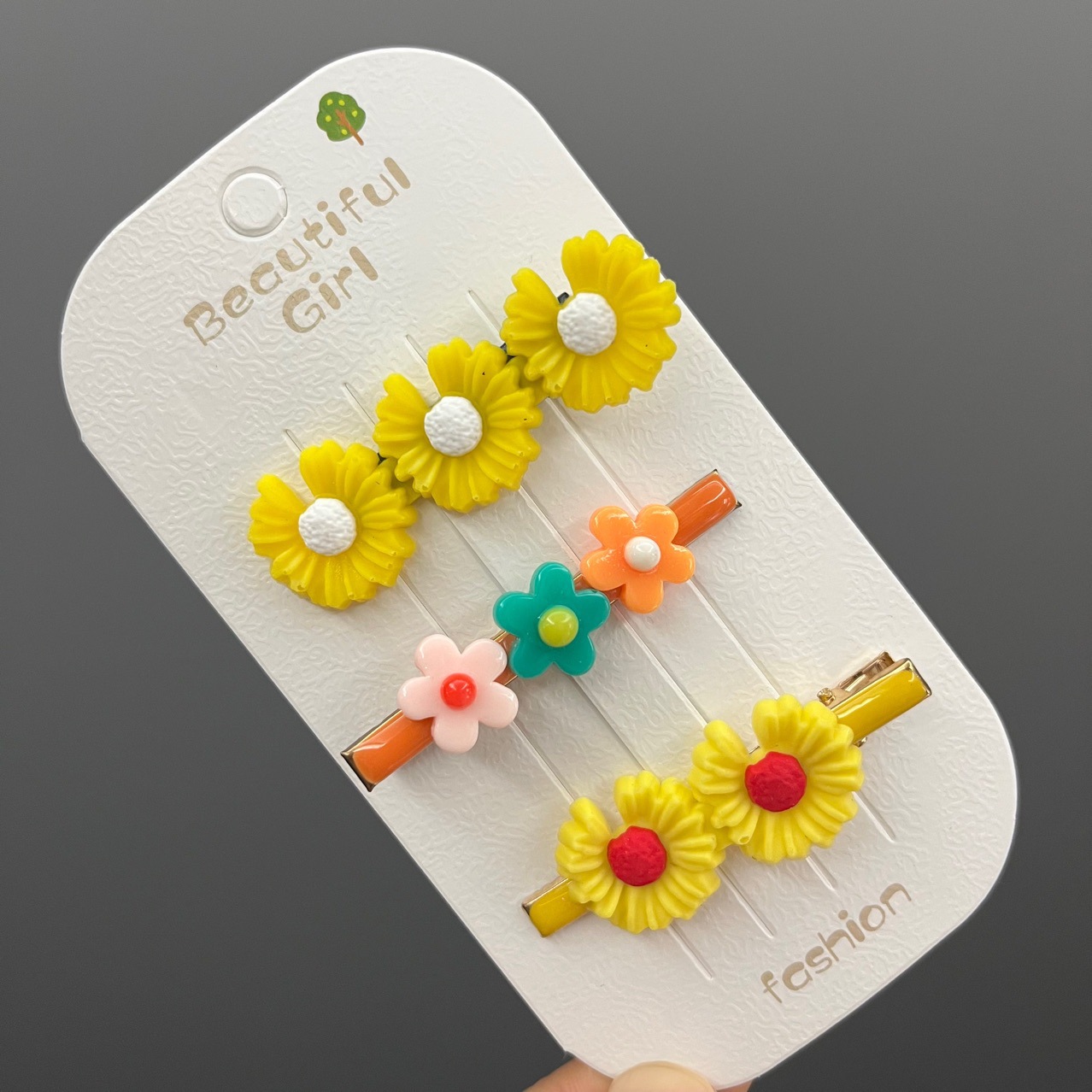 Kp899小树系列仿皮纹发夹包装卡纸抓夹发卡吊牌纸发饰品diy卡片