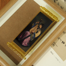 海派艺术家陈逸飞书画琉璃卷轴冰箱贴琵琶韵人物油画文创磁性贴