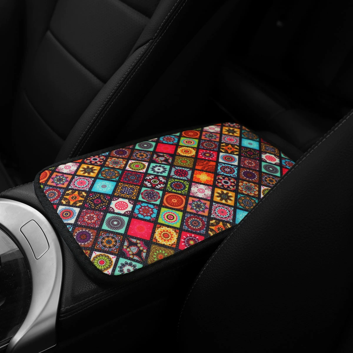 Дышащая решетчатая нога с печатью ткани коврик для автомобиля подлокотник для среднего управления коврик 32X19 Общие автомобильные товары через границы