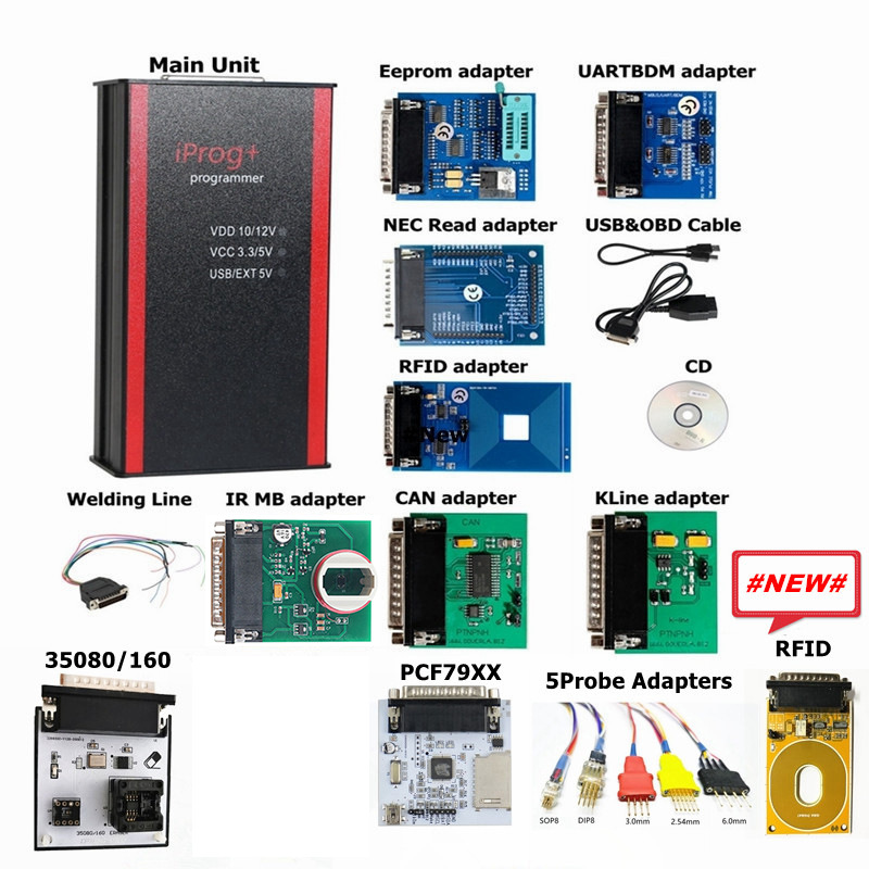 跨境V87 Iprog+ Key Programmer Support IMMO with ECU编程器
