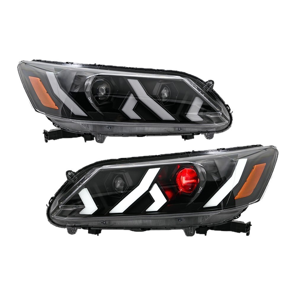 Aplicable a 14 - 15 nueve generaciones de conjunto de faro Accord modificado Lamporghini LED luz diurna luz de dirección de corriente