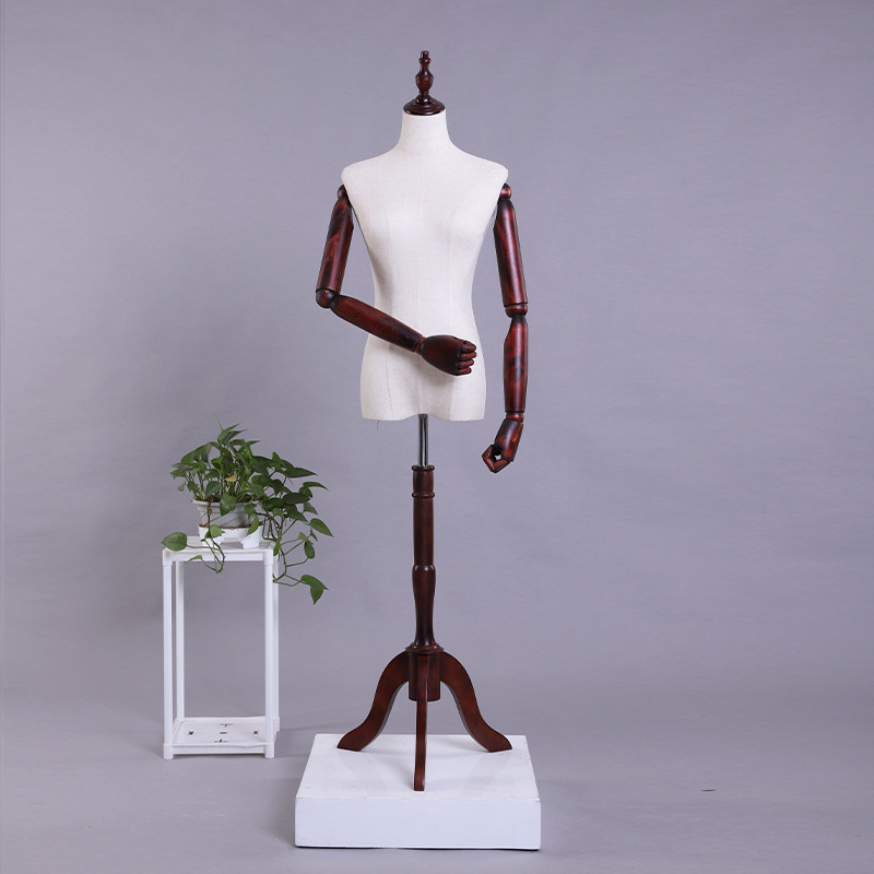 Maniquí Femenino de Medio Cuerpo Madera para Tienda de Ropa image 9