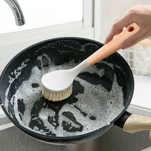 Pot scrubbing pot cleaning tool, pot scrubbing brush, does not hurt the pot, does not stick to oil, has a handle, long handle pot brush, wipes the pot, kitchen cleaning brush