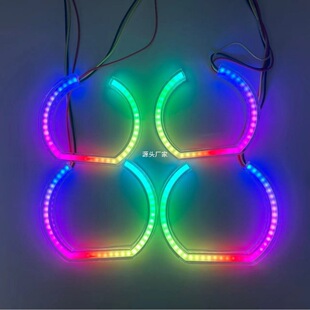 105/120mmU��L�ͻò�RGB�֙C�{��APP��ģʽ���� ˮ��LED�⌧��Ȧ