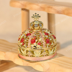 易尚宝エナメルカラーアクセサリーケース金属手工芸品バラ結婚式プレゼントクラウン置物クロスボーダー商品ソース