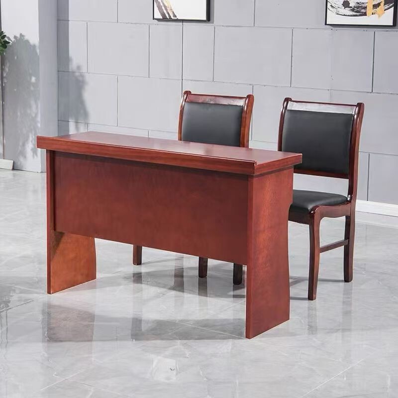 Long Wooden Conference Table, Painted Lecture Hall Table and Chair Set, Double Training Table, Wood Veneer Table, Veneer Table
