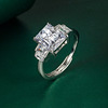 Brand fuchsia wedding ring, advanced zirconium, diamond encrusted, light luxury style, high-quality style