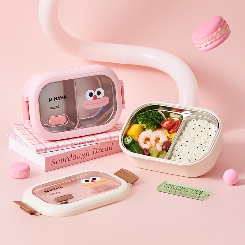 INS style dopamine stainless steel food grade lunch box insulated lunch box sealed student lunch box for office workers