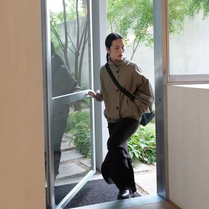 Now Available: Ng Korea Dongdaemun Designer Mo***A Stand Collar Buttoned Loose Jacket