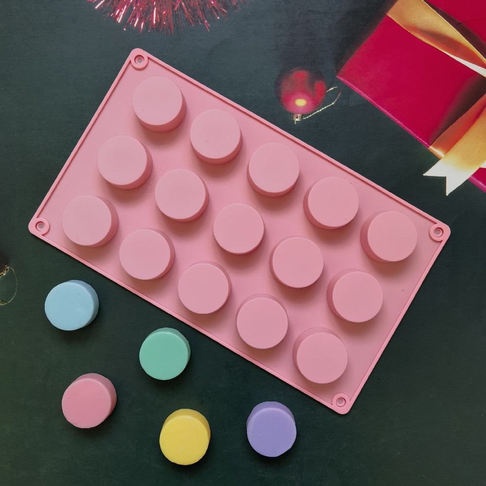 15 cilindro pequeño 217 molde de silicona pastel helado pudín molde de postre jabón utensilios
