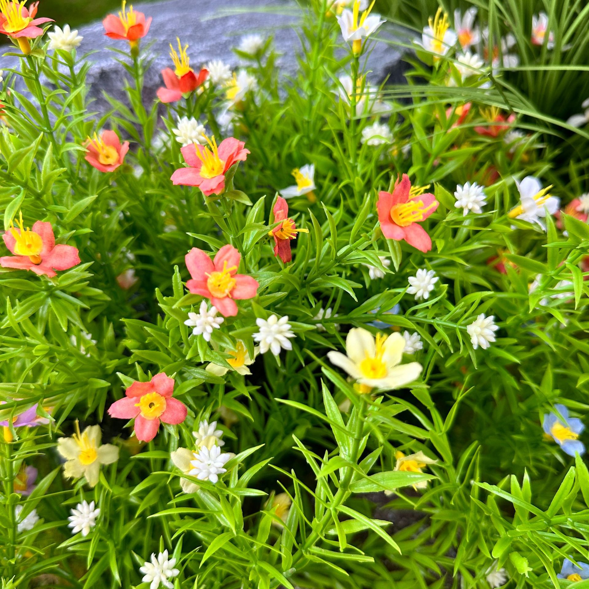 Flor artificial Gypsophila única flor falsa arreglo floral decoración estilo pastoral sala de estar patio decoración de mueble de TV