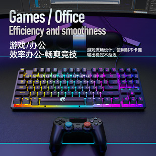 RAIKU�׿�K87�о��I�P̨ʽ�C�Pӛ����Xͨ��RGB�l��87�I�Α��I�P