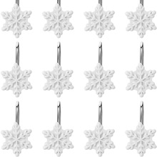 圣诞雪花浴帘钩圣诞风挂钩 圣诞雪花挂钩浴帘挂钩圣诞树造型挂钩