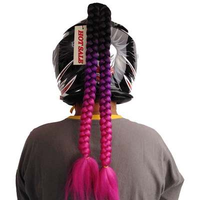 Accessories, Motosiklet dəbilqələri - black-purple-and-rose-red-stitching