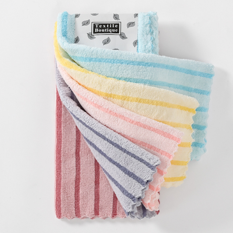 5 toallas de coral 30 * 30 toallas de cocina toallas de leopardo suave absorción de agua toallas de té transfronterizas