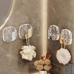 Glacier pattern hook kitchen storage rack spatula rack bathroom hook hole-free wall-mounted storage sticky hook