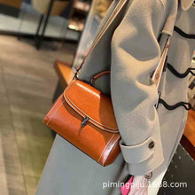 牛皮枕头高级感小众手提包包2025新款潮大容量百搭真皮女包斜挎包