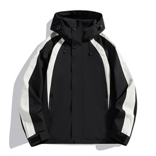 定制logo冲锋衣男秋冬款加绒加厚保暖棉服石墨烯智能发热冲锋衣防