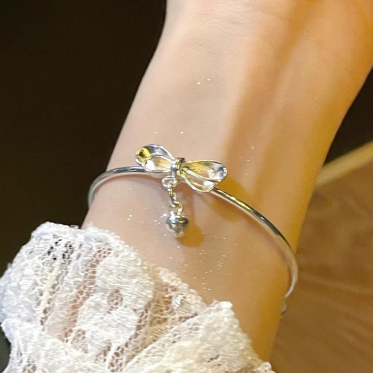 Princesa arco campana brazalete pulsera femenina dulce poco fresco novia estudiante simple pulsera cumpleaños regalo Mujer