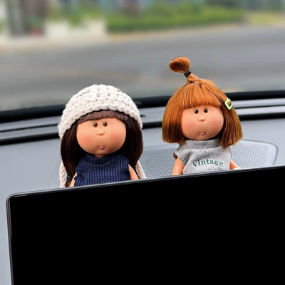 Car ornaments Interior Decoration Car Dashboard - screen-model-striped-skirt-potato-sister-sweatshirt-suit-potato-sister