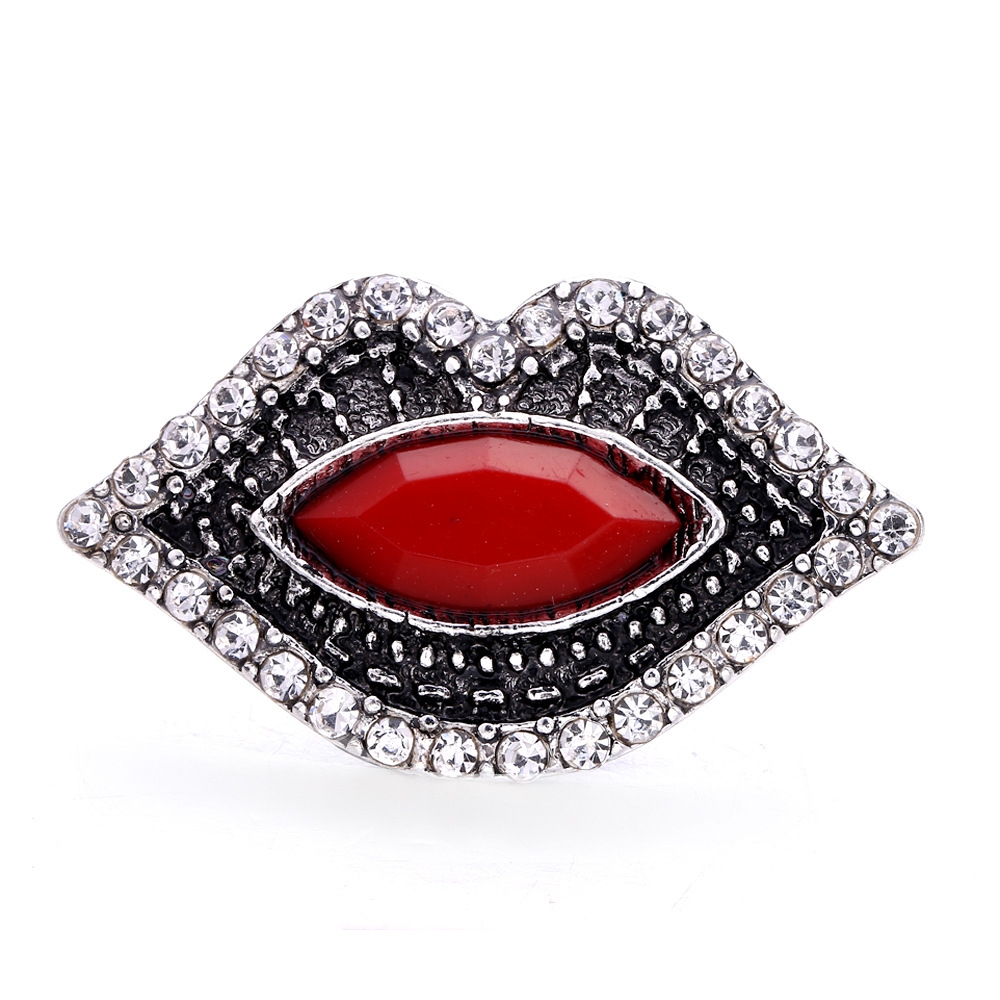 1 Piece Alloy Artificial Diamond Lips Eye Pendant display picture 1