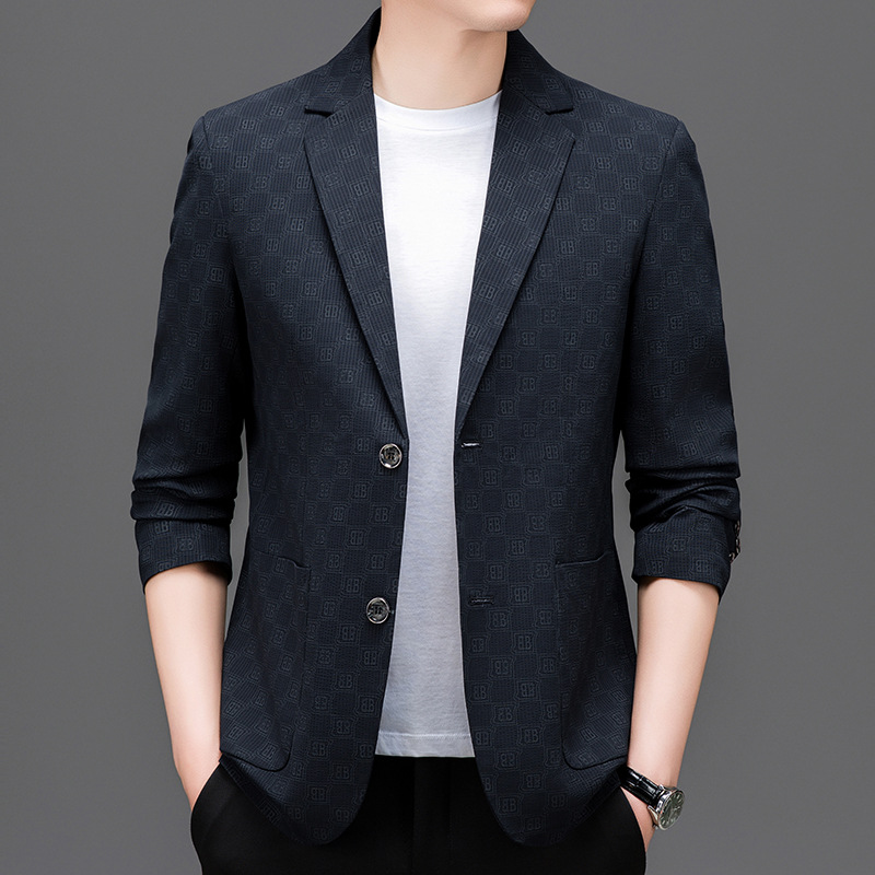 Spring And Autumn Style Small Suit Young Handsome Fashion Casualy Top Men's Work Wear Top Jacket