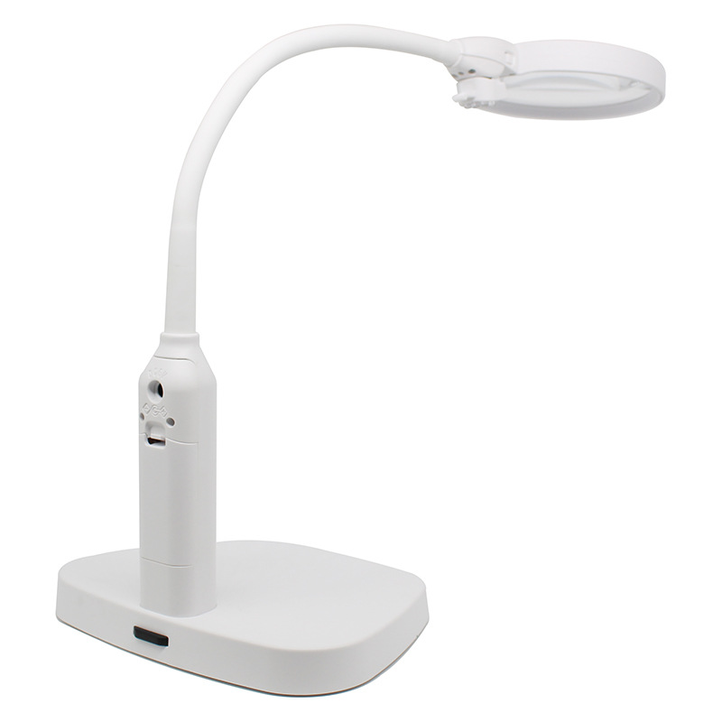 NO.7763台式夹子互换桌面夹式120MM镜片放大镜阅读看书维修HMY