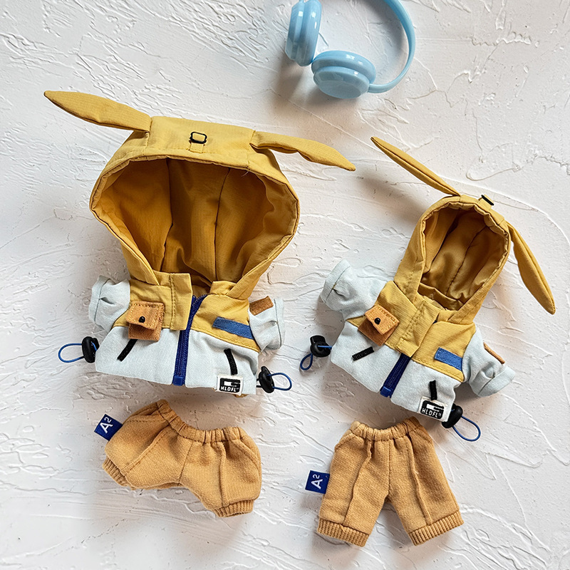 Only the Clothes] Labubu Doll Clothes Cotton Doll Nyota Bear Costume Cute and Adorable T004 Bunny Ear Set Jacket