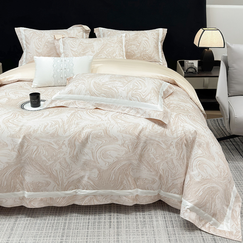 A类高端240支全棉贡缎四件套长绒棉纯棉亲肤裸睡床单被套南通家纺