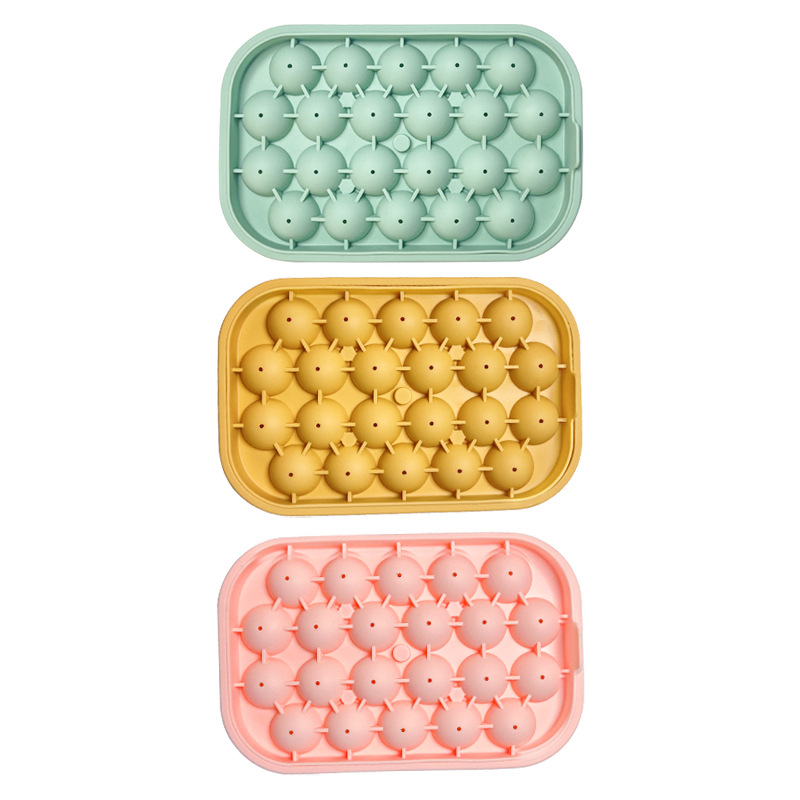22 molde de hockey sobre hielo caja de hielo bandeja de hielo cubo de hielo hogar silicona haciendo prensado esférico herramienta abrasiva almacenamiento caja de hielo
