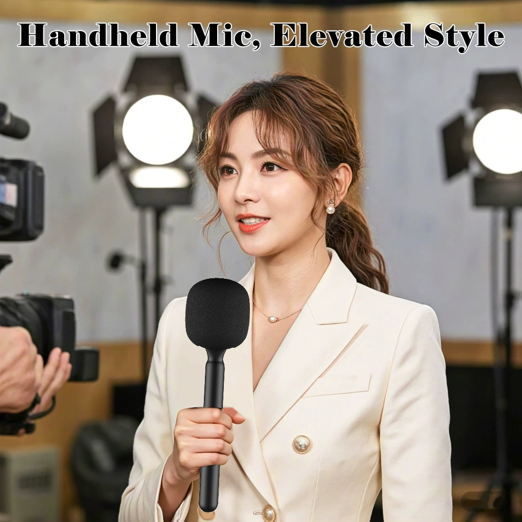 Черный губчатый чехол для микрофона, беспроводной микрофон, ручной стик, готовый к ручному губчатому чехлу для микрофона RODE DJI