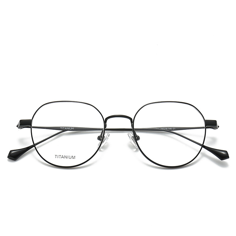STUDIOMUKU gafas de madera cool diseño simple marco de gafas de titanio puro ultraligero marco de gafas poligonal con textura