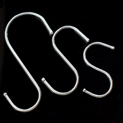 S掛鈎金屬不鏽鋼鐵廚房衣服裝大中小S鈎S勾s型形掛鈎子免釘衣帽鈎