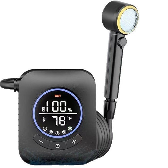 ポータブルシャワー充電式キャンプシャワー6.0リットル/分ポータブルシャワーポンプ屋外シャワー|undefined