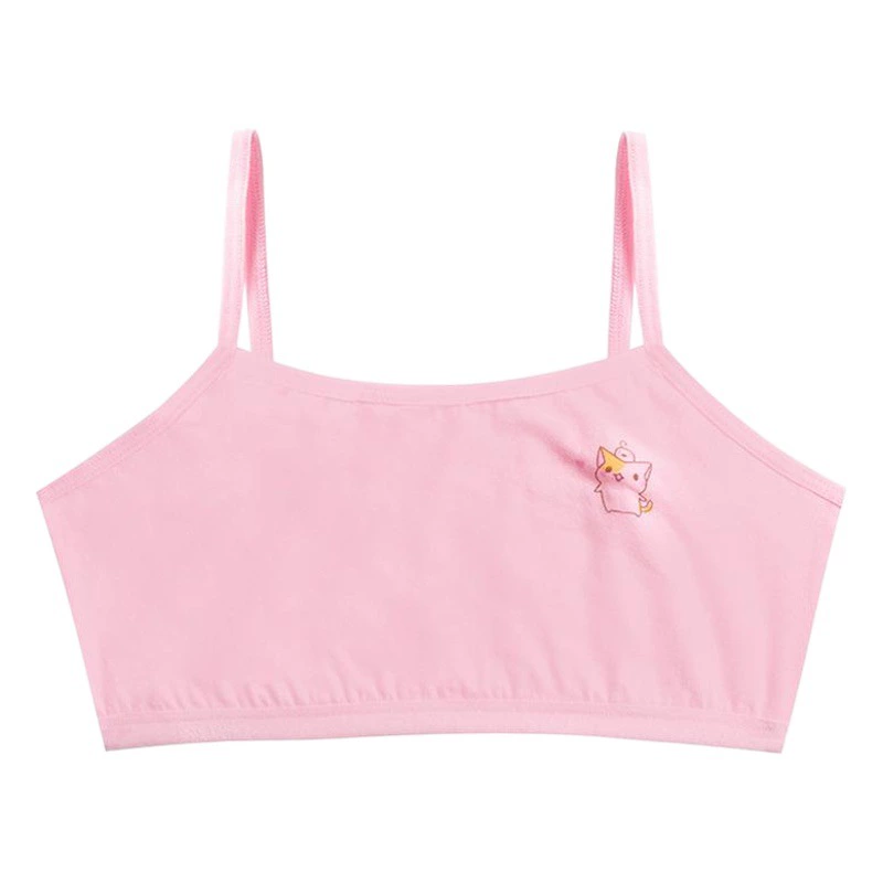 Camisole для девочек, Большой Детский Эластичный плечевой ремень, развивающее нижнее белье для девочек, Женский двухслойный дышащий бюстгальтер для студентов средней школы, оптовая продажа