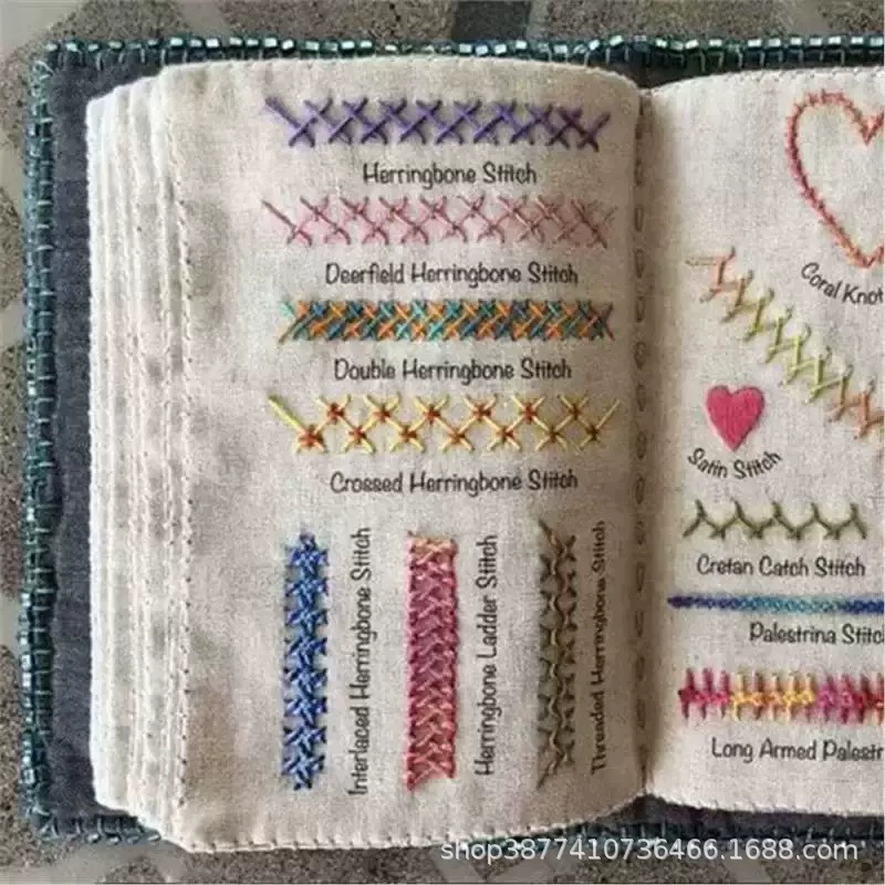 Новые кросс-бортные товары Stich книга Игла и нитка книга Игла и нитка лист книга Лен DIY Игла и метод книга