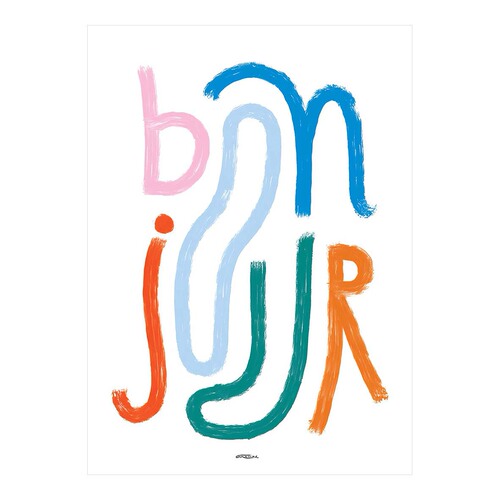 Modern minimalist Danish design abstract apple children's room decoration painting poster canvas print painting core