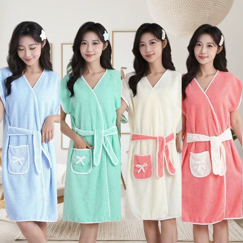 Bathrobe for home use, cotton quick dry bath towel
