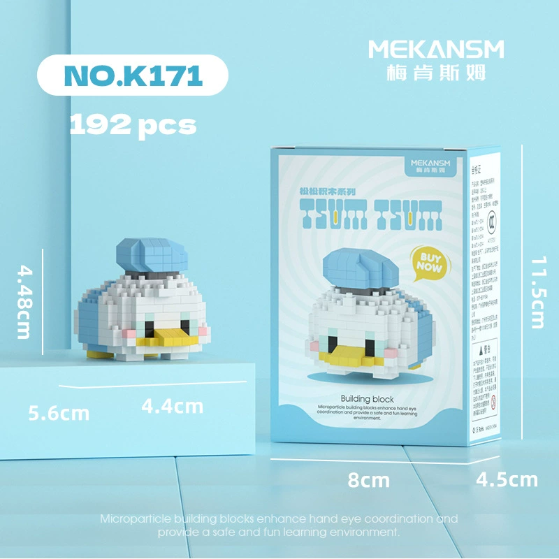 Mini Bricks Cartoon Constructor Set, Sanrio-style Characters, Multiple Models (188–626 pcs)