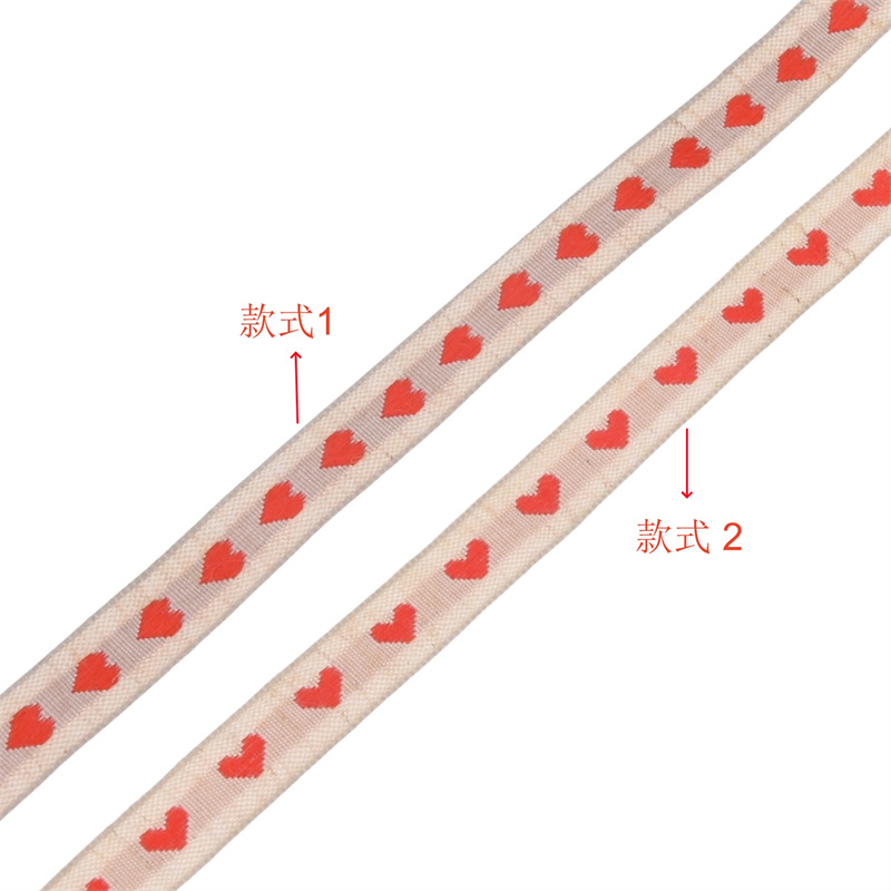 Amazon nuevo hilo teñido jacquard amor cinta de lino artificial natural retro cinta de lino artificial cinturón de embalaje de regalo