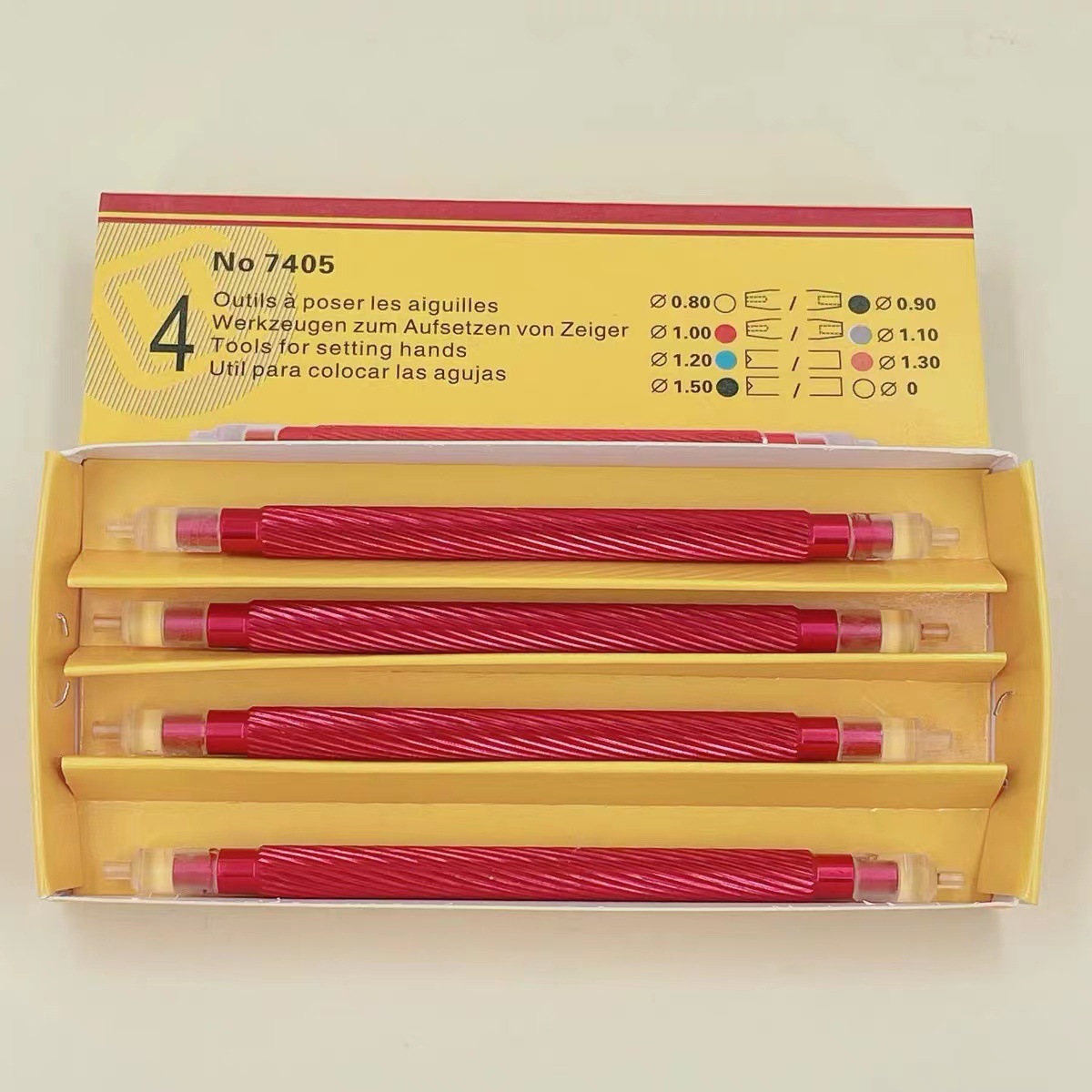 修表工具 装针笔 套装 4只装 装针笔 总共8个头 压针笔 双头压针