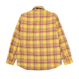 巴黎潮牌衣领刺绣字母双面格纹衬衫男女情侣世家宽松廓形宽松衬衣