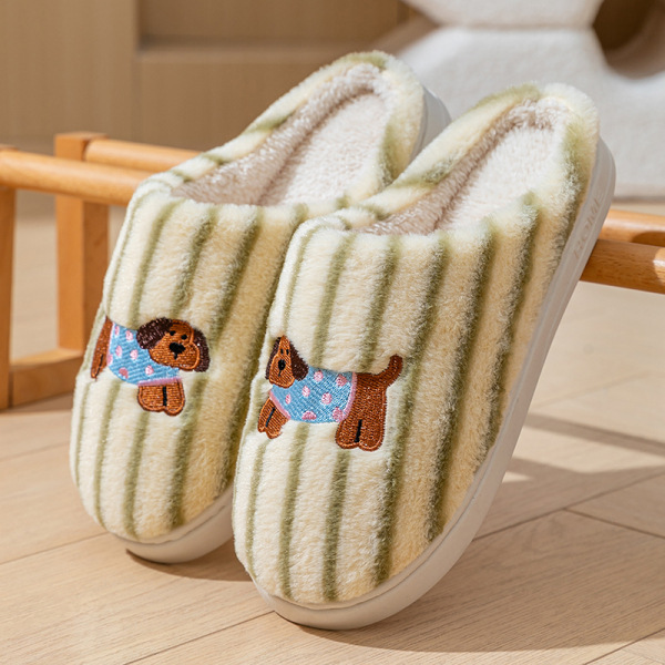 クロスボーダーキノコストレッチスマイリーフェイスコットンスリッパ女性用冬屋内ホームソフトソール滑り止めカップルパターンフルーツラブコットンスリッパ|undefined