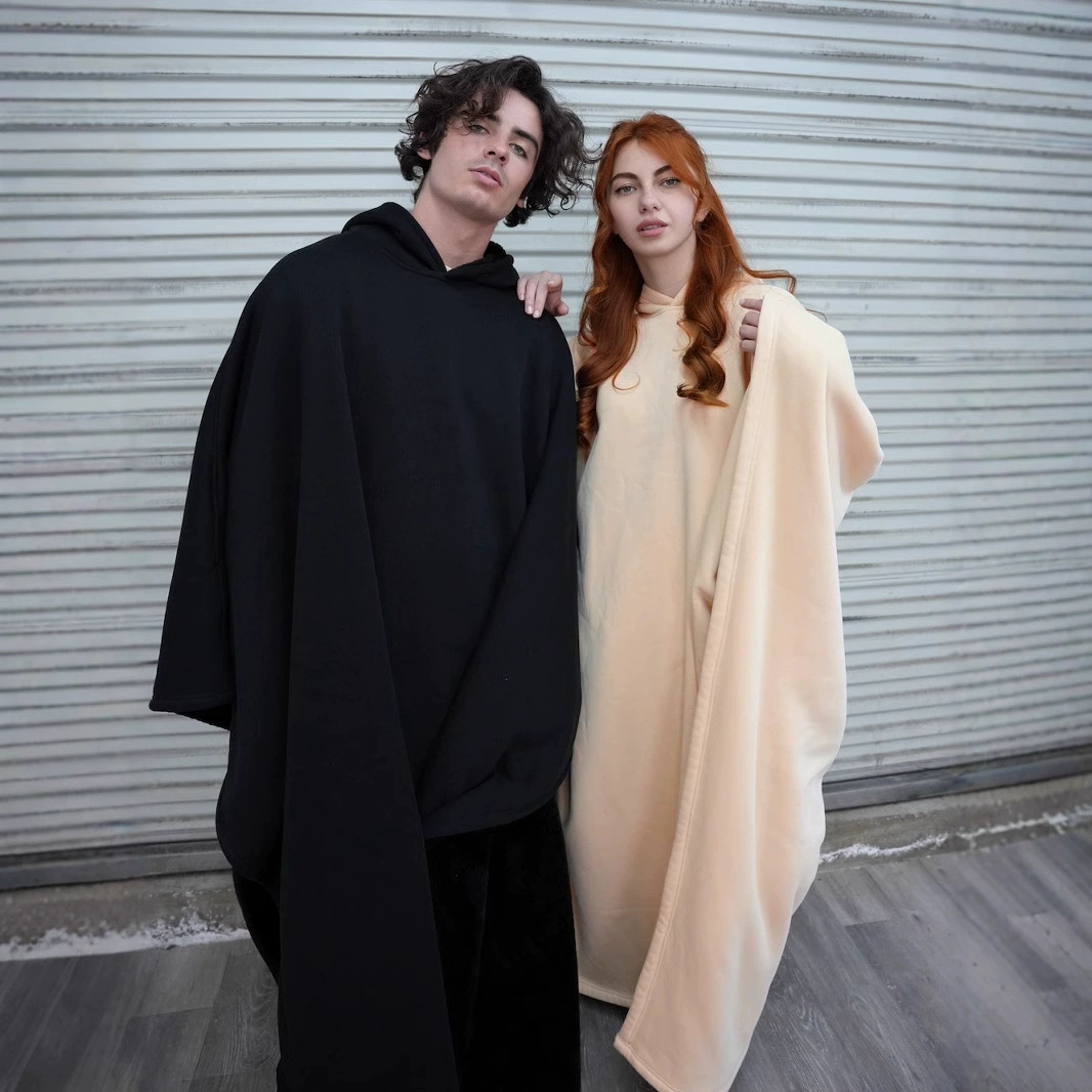 В наличии: женская свободная флисовая толстовка с капюшоном для осени и зимы, в стиле панк, с накидкой из меха чернобурки, в европейском и американском стиле, куртка-накидка.