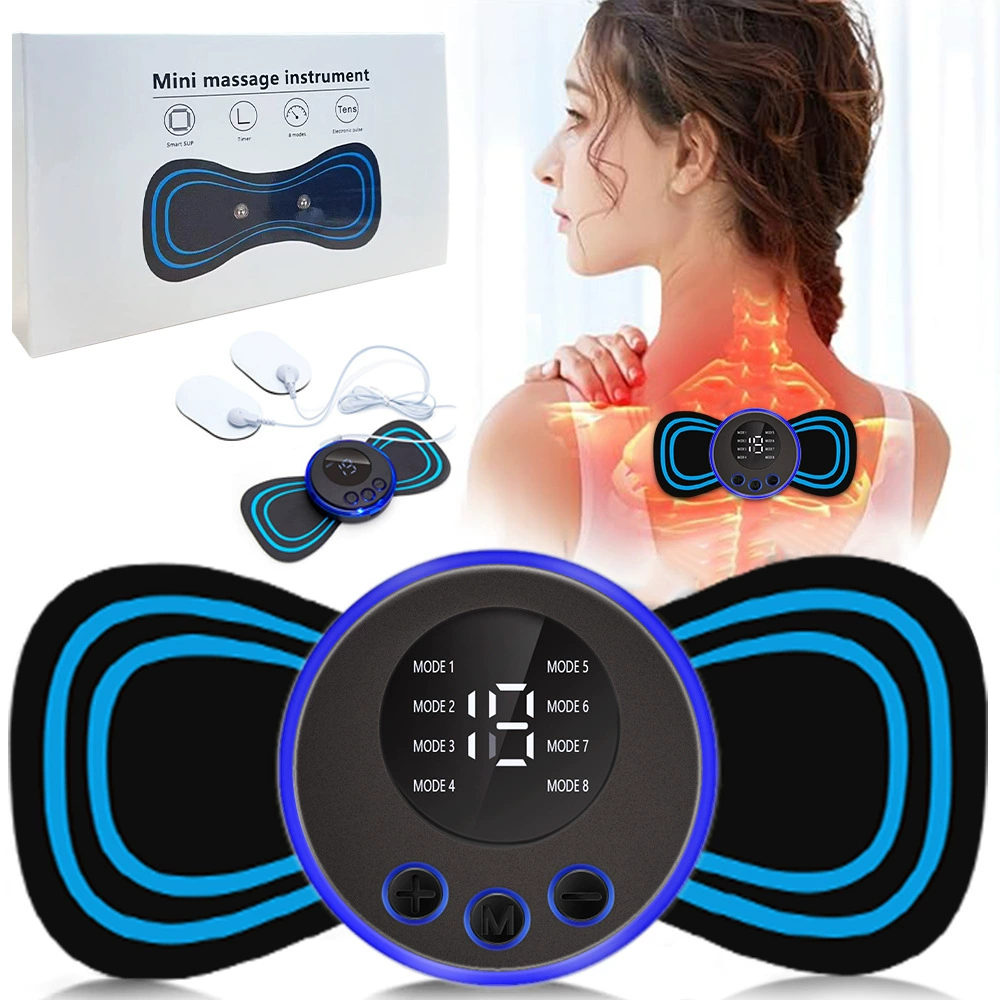Трансграничная многофункциональная шейная массажная наклейка EMS мини портативный карманный массажный инструмент для плеч, шеи, талии, ног и шеи