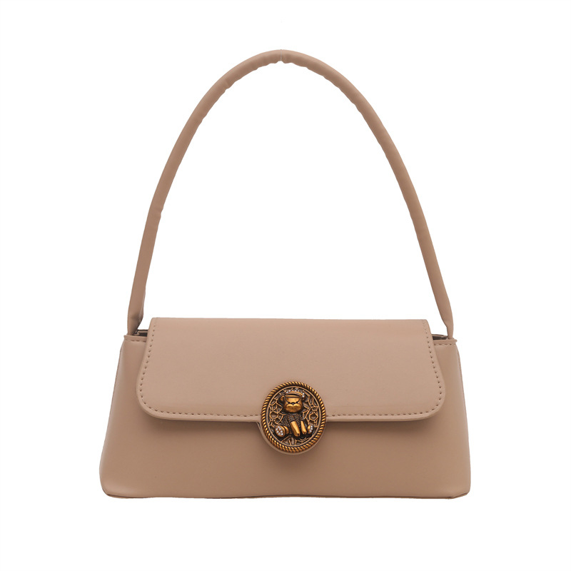 Bolsos retro de estilo extranjero para mujeres otoño y invierno 2024 nueva moda literaria bolsas de brazo de diseño de nicho bolsas de hombro