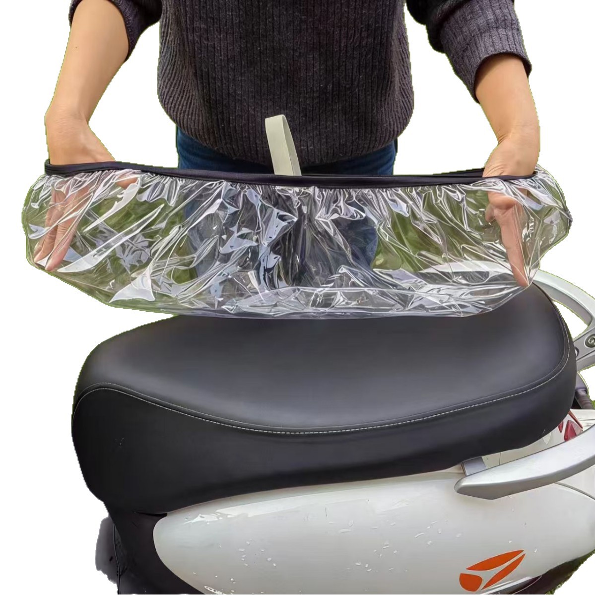cubierta de asiento a prueba de lluvia para automóvil eléctrico cubierta de asiento a prueba de lluvia cubierta de polvo para motocicleta cubierta de polvo de PVC gruesa cubierta de lluvia