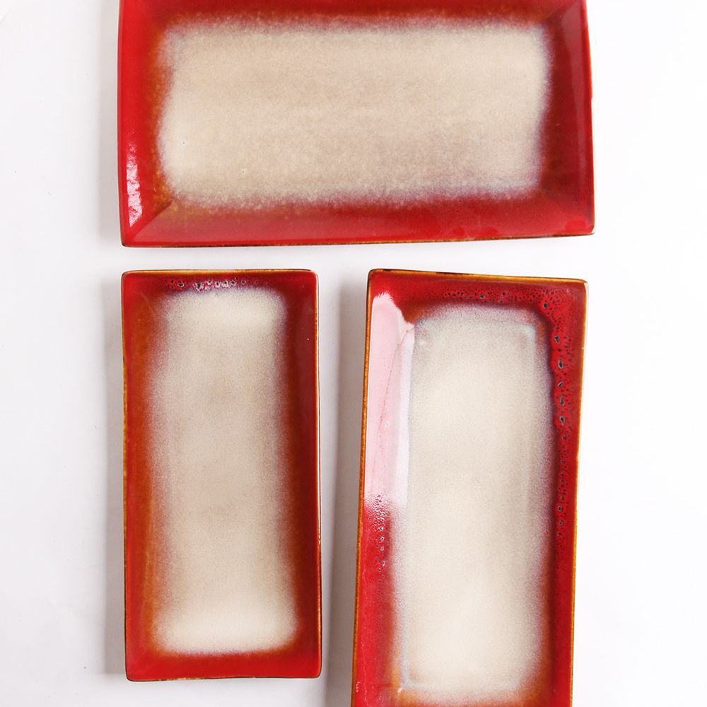 Serie de miel de estilo japonés plato de cerámica para el hogar Hotel plato de fruta personalizado plato de postre plato de carne occidental plato de pescado plato plano